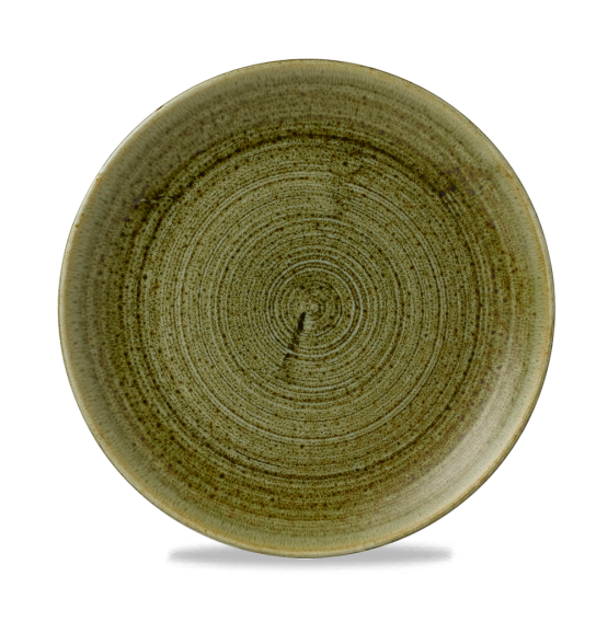 Plume Olive Coupe Plate